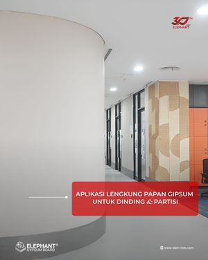 Aplikasi Lengkung Papan Gipsum Untuk Dinding Dan Partisi
